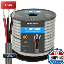14 Gauge 3 Conductor Triplex Marine Grade Wire 25 ft Tinned Copper Oxygen-Free picture