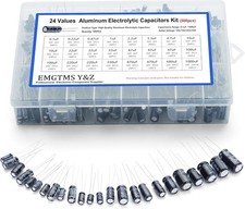 500pcs 24-Value Aluminum Electrolytic Capacitors Assortment Kit with Storage Box picture