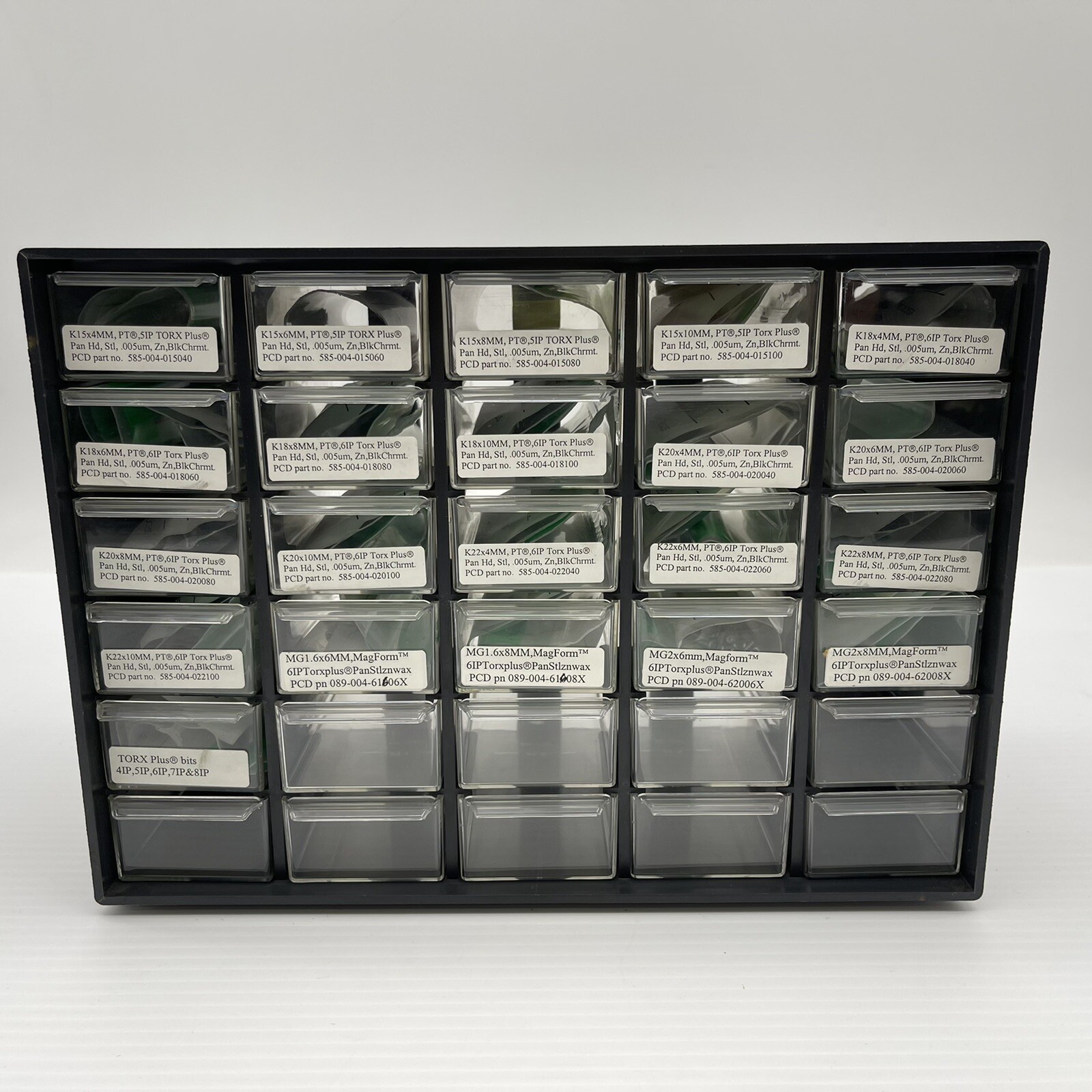 Textron Mini Electronic Fastener Sample Kit Vintage Akro-Mils 10-330 Parts Bin