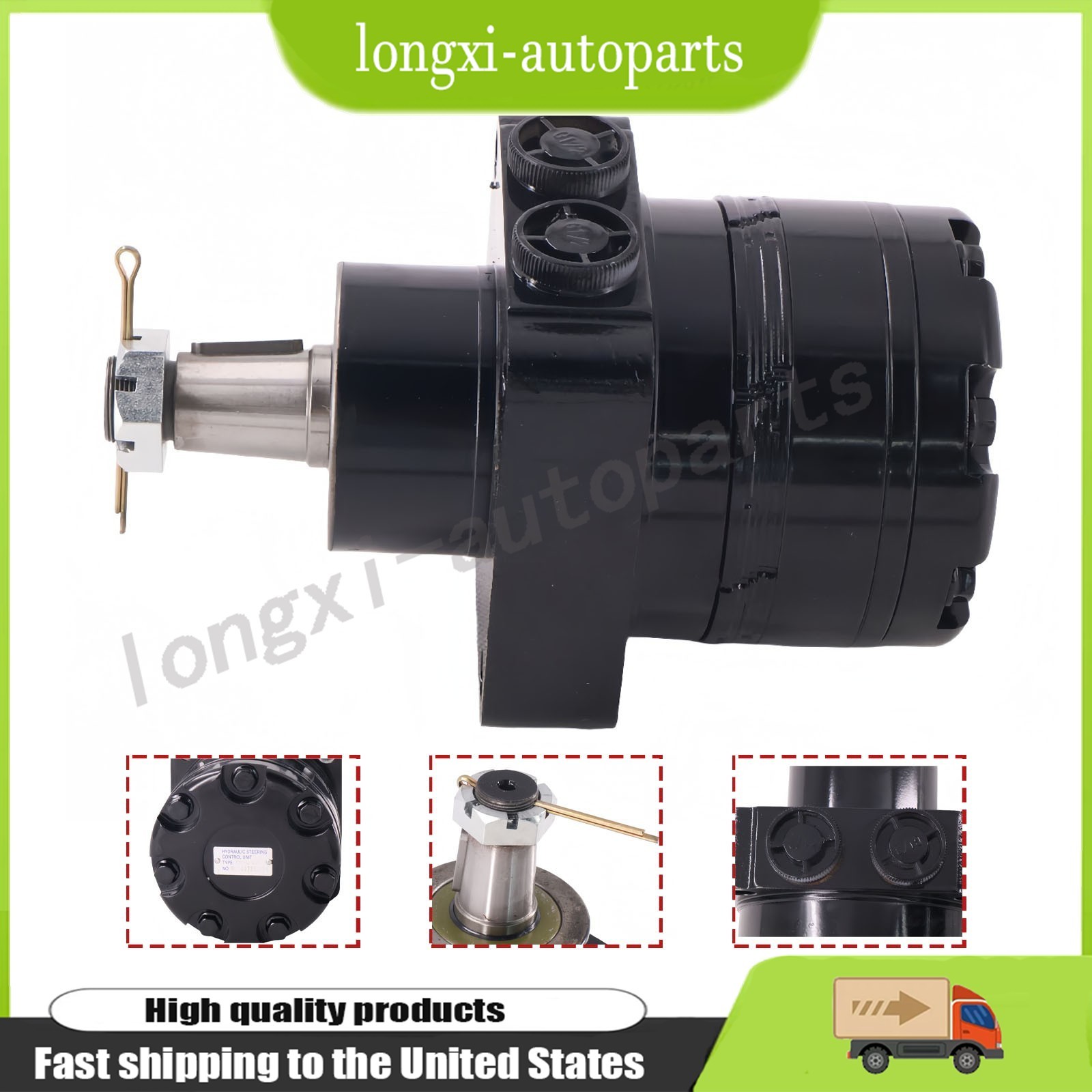 Left Side Hydraulic Drive Motor BMER-300A12101N for AGT Skid Steer Loader YSRT14