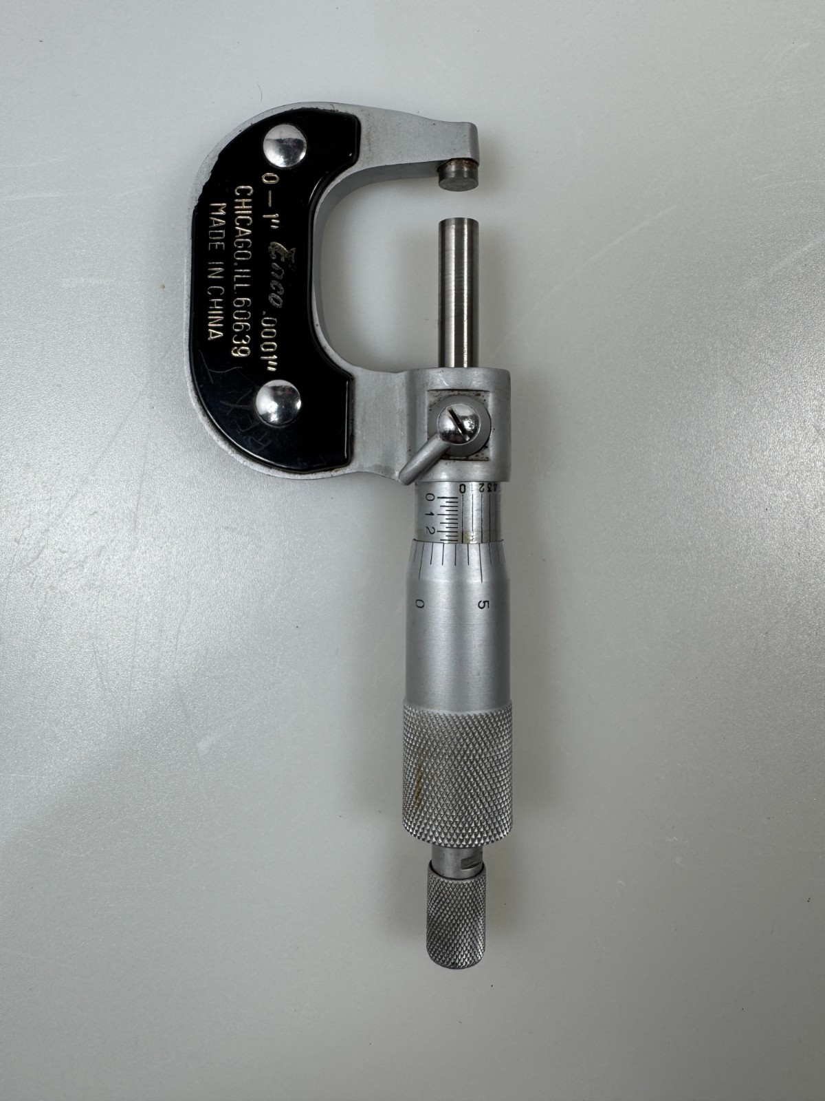 Vintage Enco 0-1 Inch Micrometer 0.0001