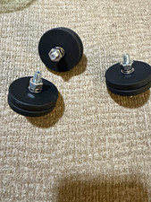 Lot of 6 Heavy Duty Magnetic Mount Bases 30LB Neodymium Rubber Coated Stud picture