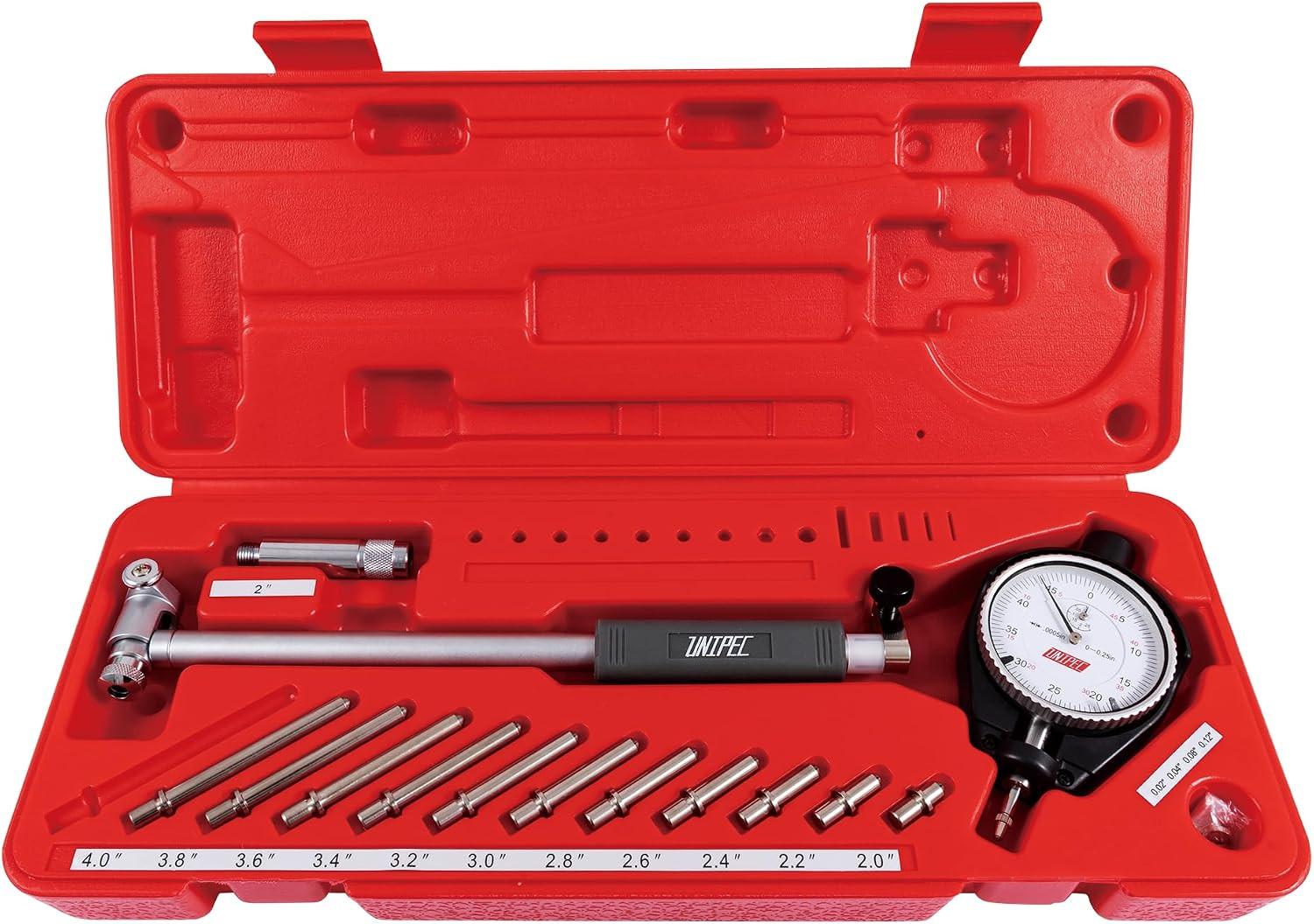 2-6 Inch Dial Bore Gauge, 0.0005 Inch Graduation