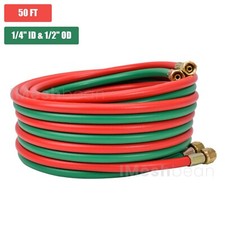 50 FT Oxygen Acetylene Hose 1/4 Inch Twin Welding Hose Cutting Torch Hoses US picture
