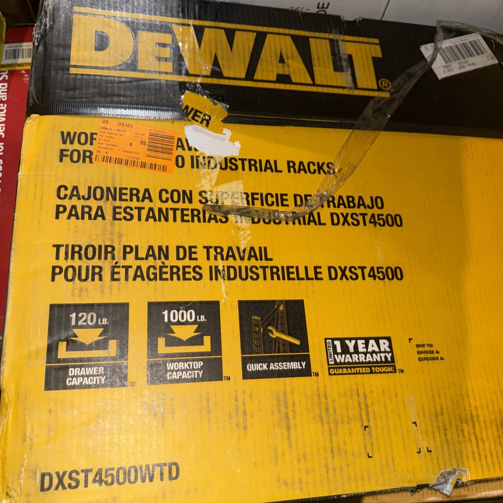 Dewalt Drawer Kit for DXST4500 Series Storage Rack DXST4500WTD