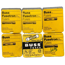 Vintage Bussmann Buss Fuses Fusetron Lot 5 AGC 4 MDX 7 AGC 2-1/2 3AG AGC 5 USA picture