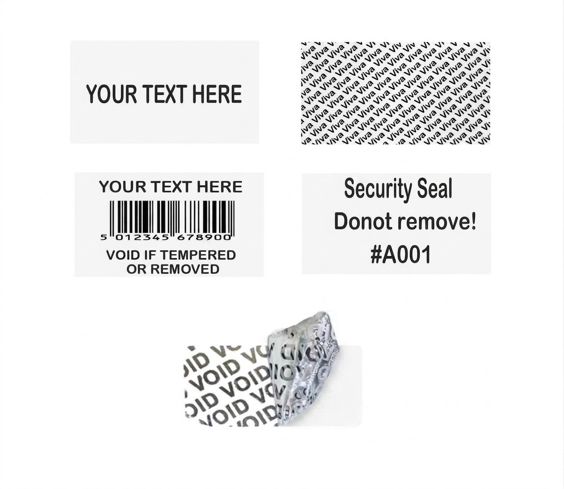 100Pcs Custom Warranty Void Label Temper Evident Seal Temper Proof Sticker White