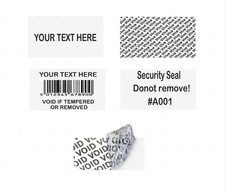 100Pcs Custom Warranty Void Label Temper Evident Seal Temper Proof Sticker White picture