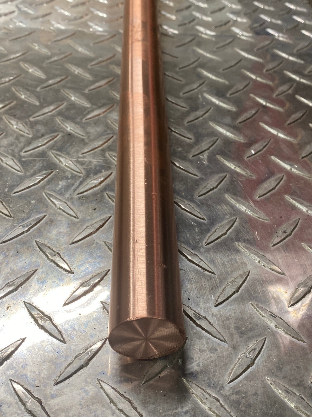 1-1/4 X 38 3/8 Copper Round Bar  about 15 Lbs of copper