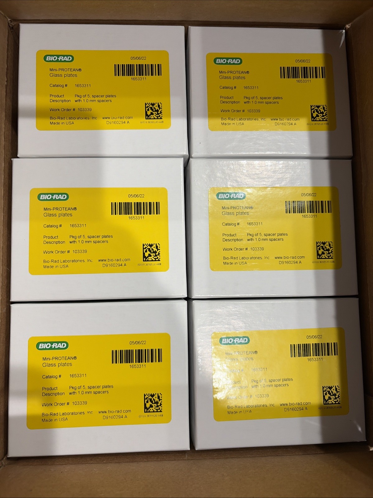 Bio-Rad 1653311 Mini-PROTEAN® Spacer Plates with 1.0 mm space Package Of 5 NEW
