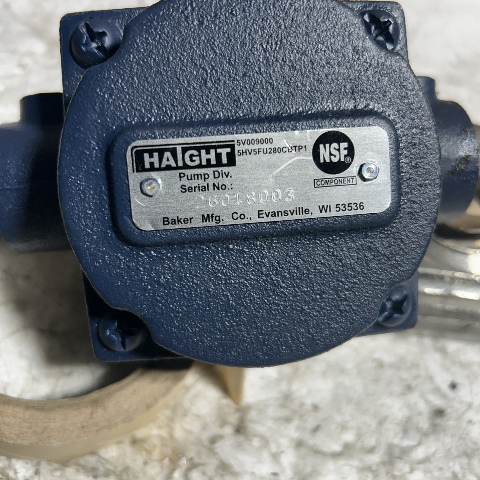 Haight 8HV2FU270CBTP1 8V007000 Filter Fryer Pump Haight 8HV2FU270CBTP1 8V007000 Filter Fryer Pump