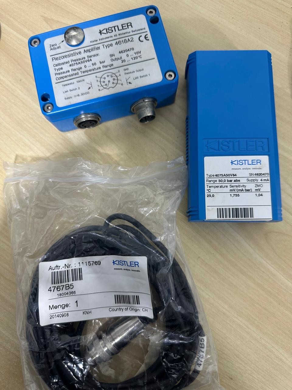 KISTLER TYPE 4618A2 0 A 50BAR - PIEZORESISTIVE AMPLIFIER KISTLER TYPE 4618A2 0 A 50BAR - PIEZORESISTIVE AMPLIFIER