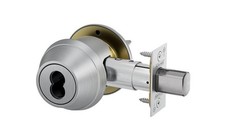 Schlage B660B Deadbolt 626 Finish Satin Chrome NOB Single Cylinder Deadbolt picture
