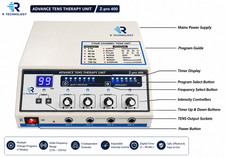 Newly Advance 4 Channel Electrotherapy Unit Machine With Carbon Sticky Pads picture