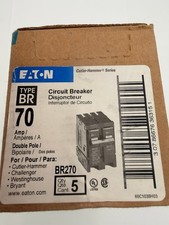 Eaton Cutler Hammer BR270 70A 2-Pole Plug-On Circuit Breaker New picture