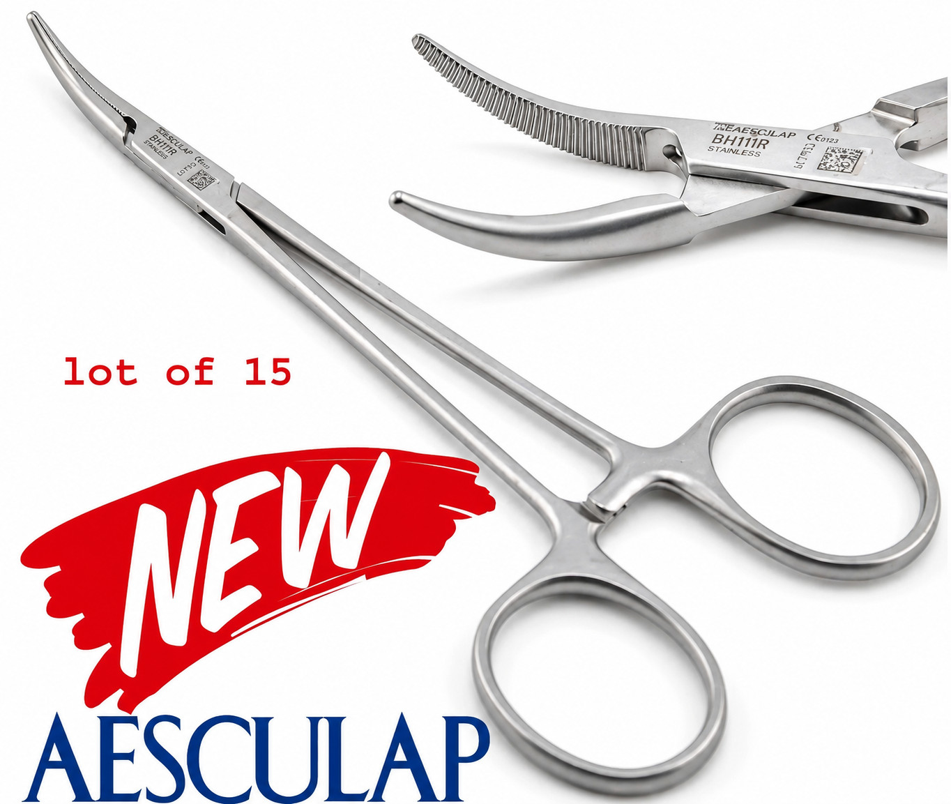 AESCULAP BH111R Halsted Mosquito Crile Forceps Curved Serrated Jaw 5\