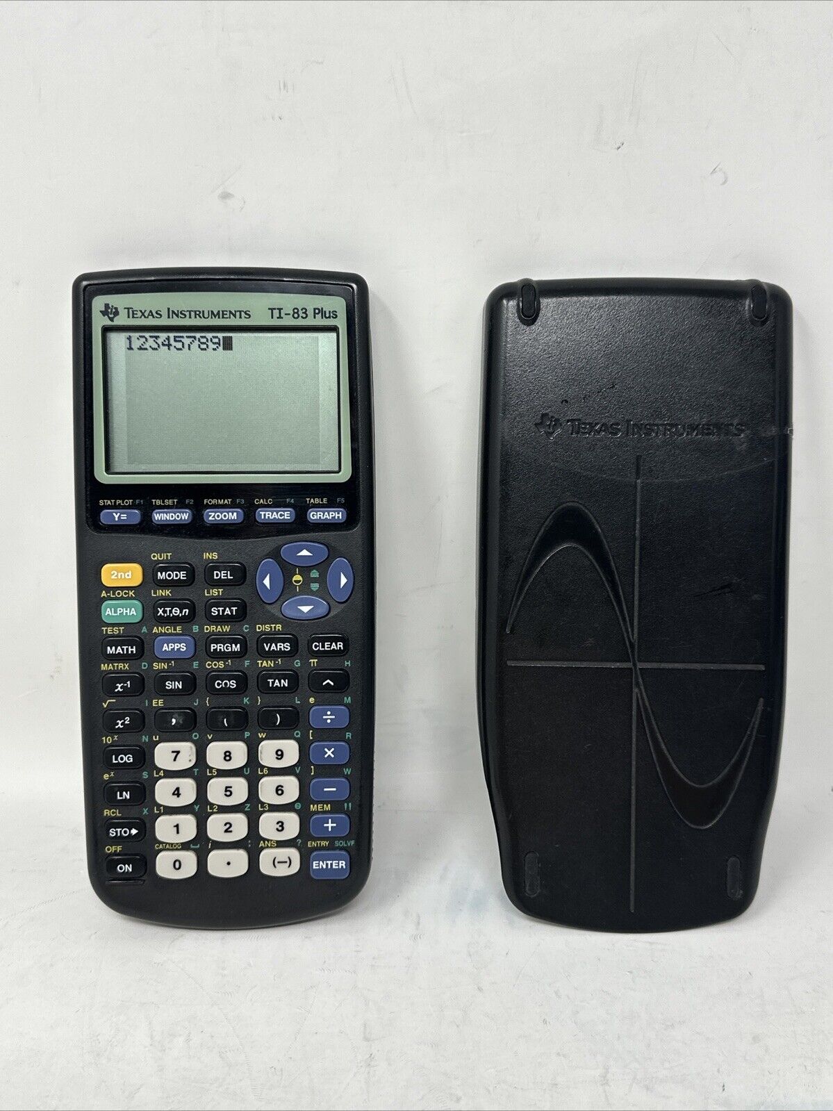 Texas Instruments TI83 Plus Graphing Calculator W Cover Tested Works