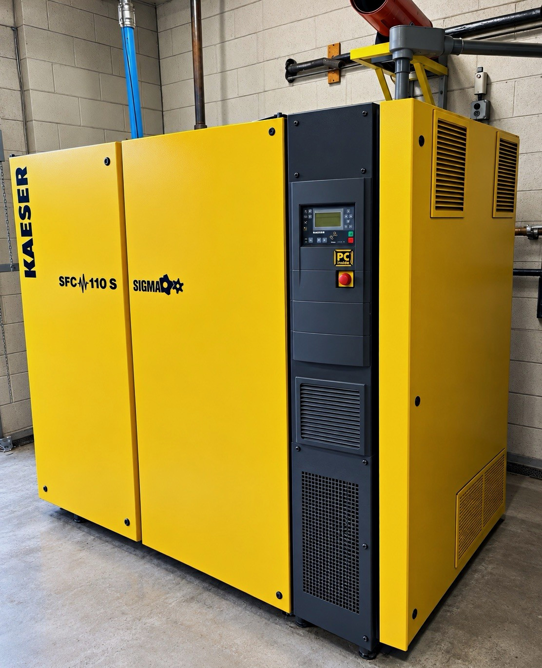 2014 Kaeser SFC 110S Rotary Screw Air Compressor 125 HP 584 CFM 125 PSI VFD