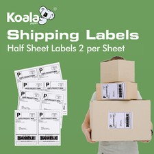 Lot 220-1100-4400 Half Sheet Shipping Labels 8.5x5.5 Self Adhesive 2 Per Sheet picture
