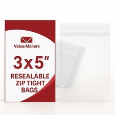 5000 3x5 Clear Plastic Zipper Poly Locking Reclosable Bags 2 MiL picture