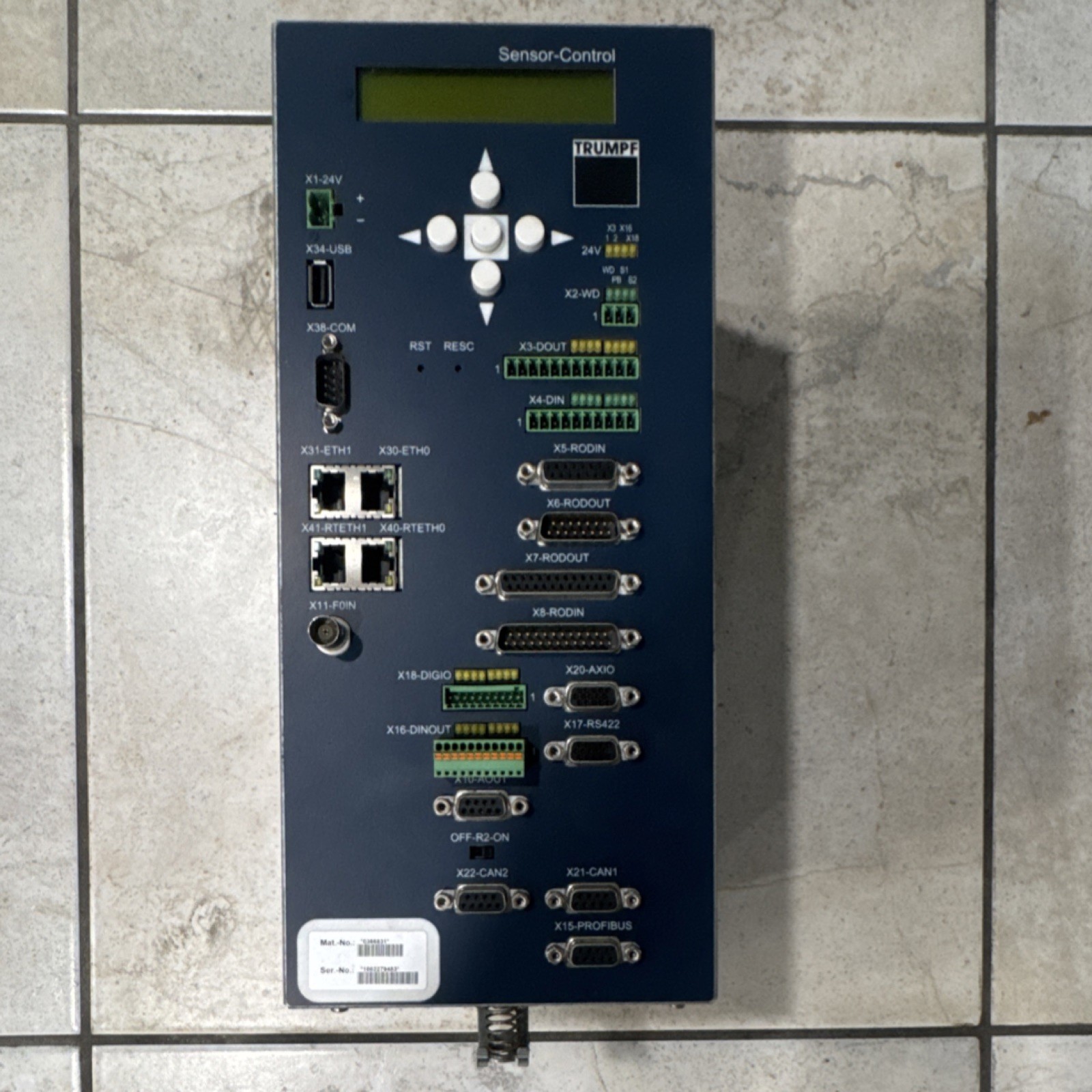 Trumpf 0386831 ControlLine Sensor-Control Industrial Equipment Unit MPN 31760 Trumpf 0386831 ControlLine Sensor-Control Industrial Equipment Unit MPN 31760