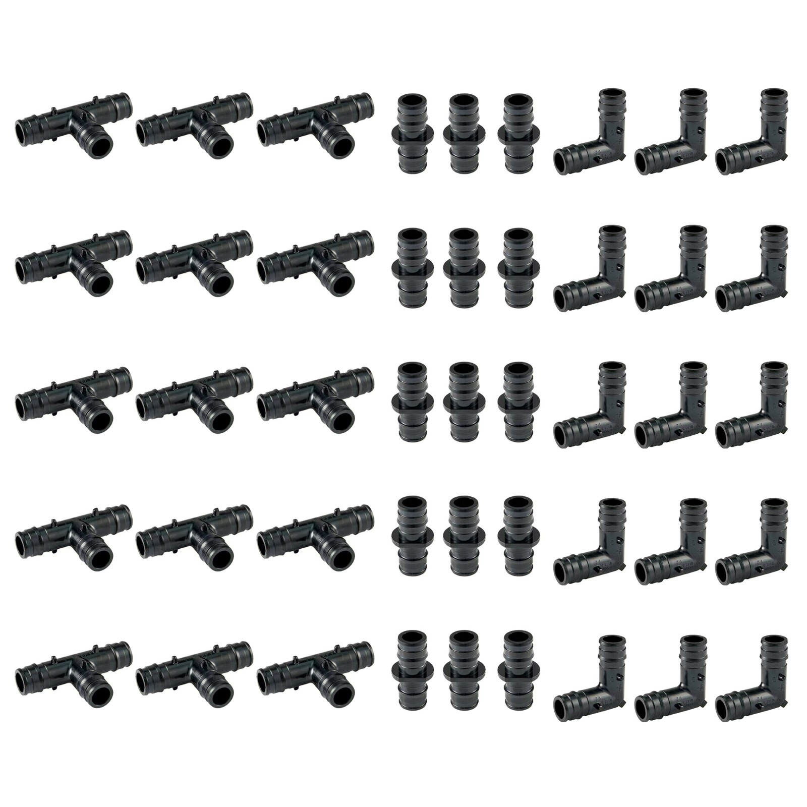 EFIELD 45 PCS PexA Poly Expansion Fittings 1/2