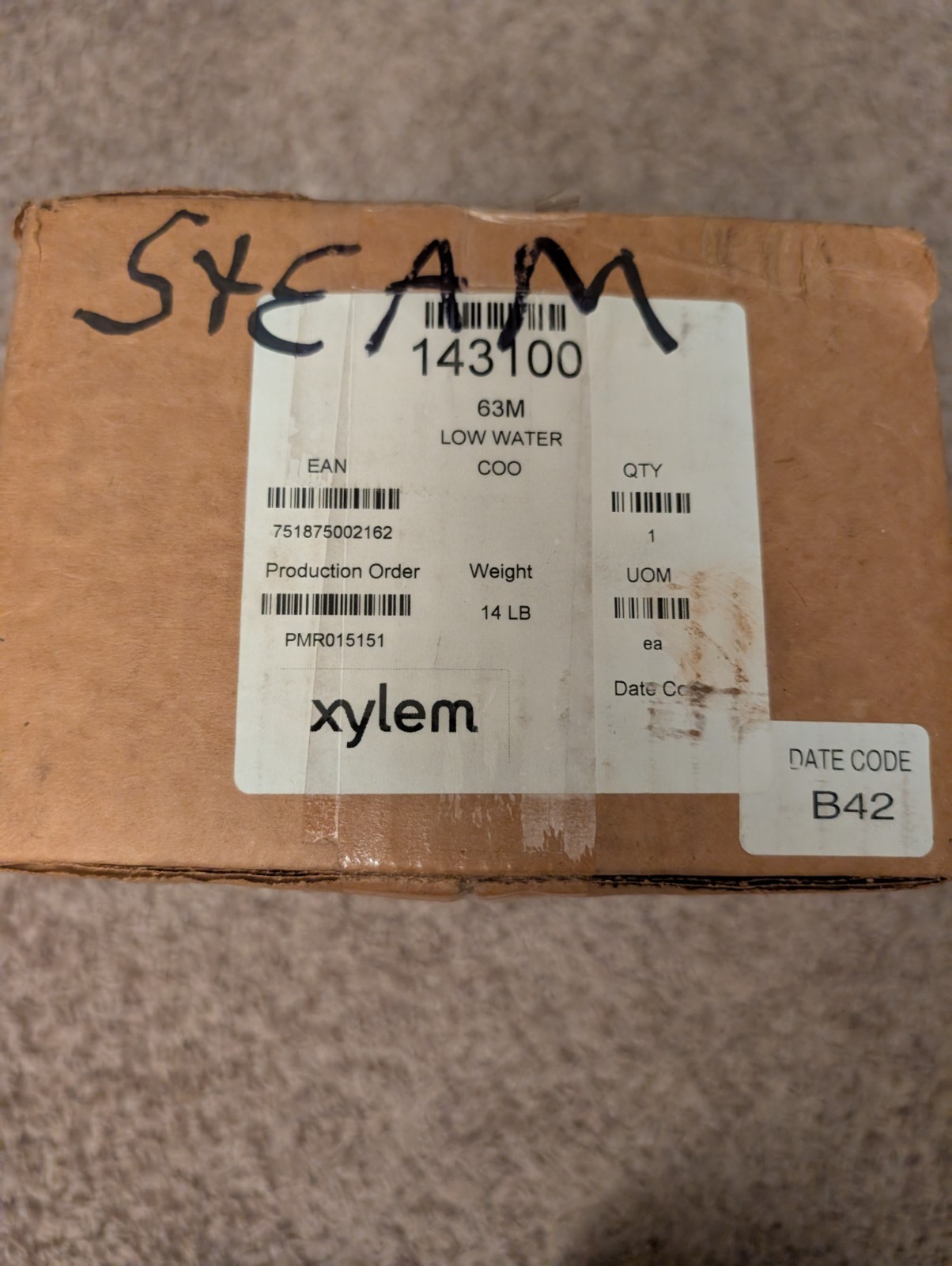 McDonnell & Miller 143100 63 Series Xylem Itt Manual Reset Low Water Cut-Off
