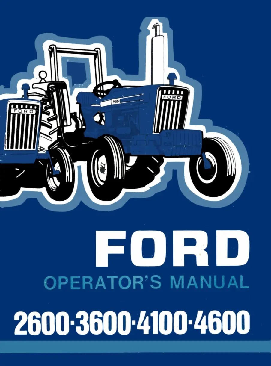 Ford Operator\'s Manaul 2600 3600 4100 4600