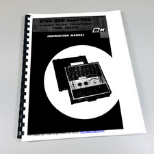 B&K Dyna-Quick 700 Tube Tester Instruction Manual & Tube Charts picture