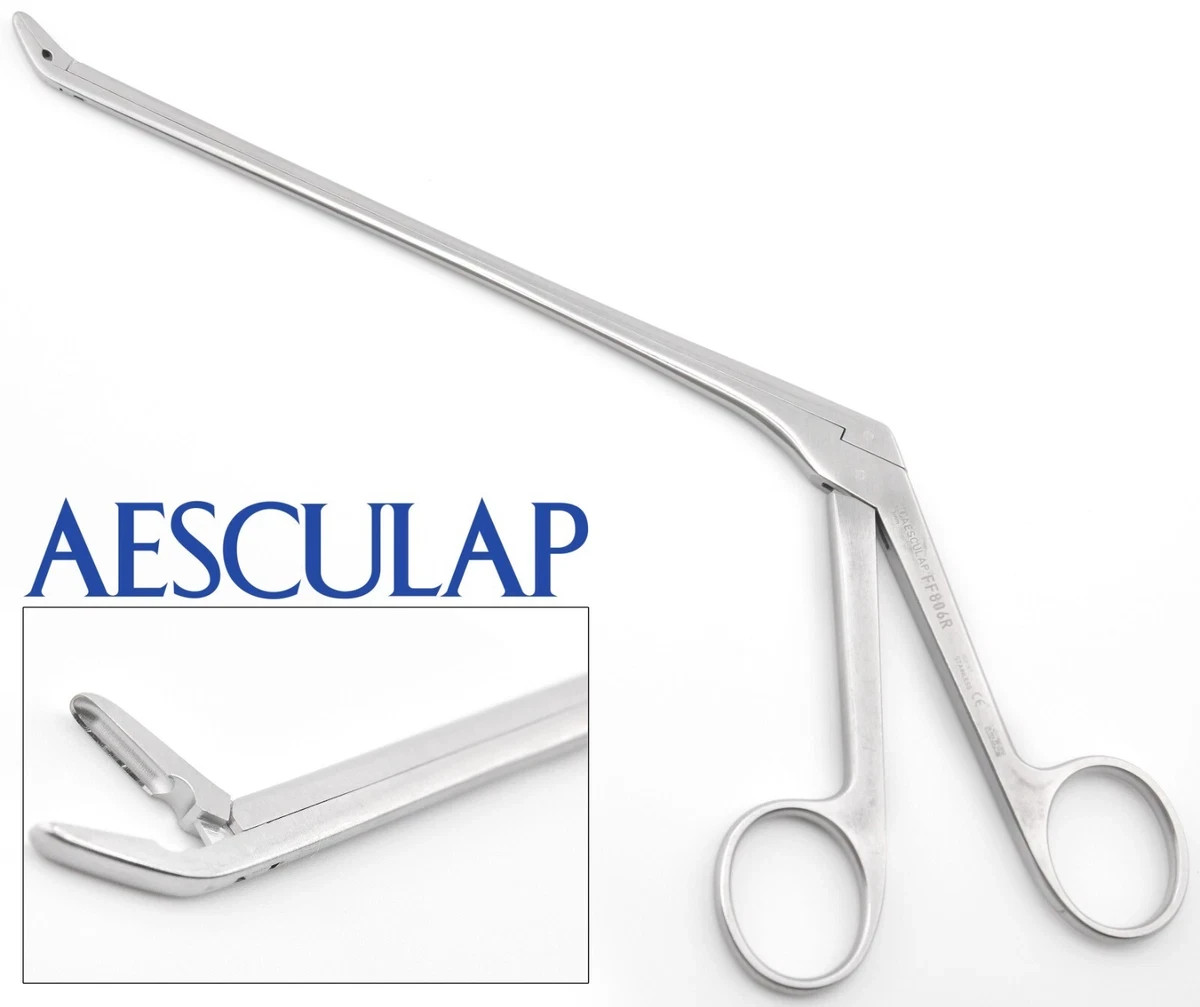 3Pcs AESCULAP FF806R Spurling Pituitary Rongeur Angled up 3mm x 10mm Bite 7 3Pcs AESCULAP FF806R Spurling Pituitary Rongeur Angled up 3mm x 10mm Bite 7