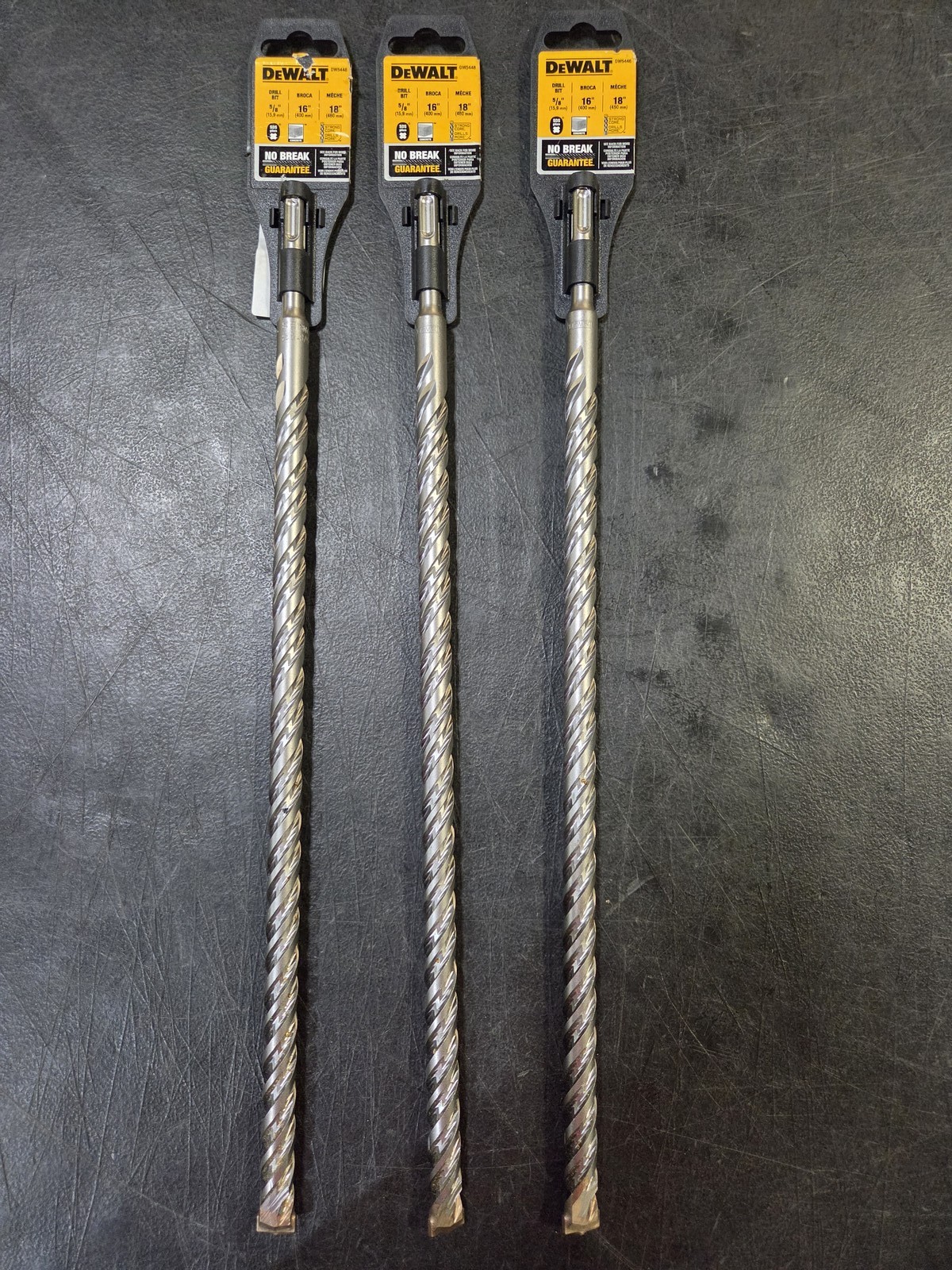 DEWALT 5/8in X 16in X 18in SDS+ Hammer Bit - 3 pack