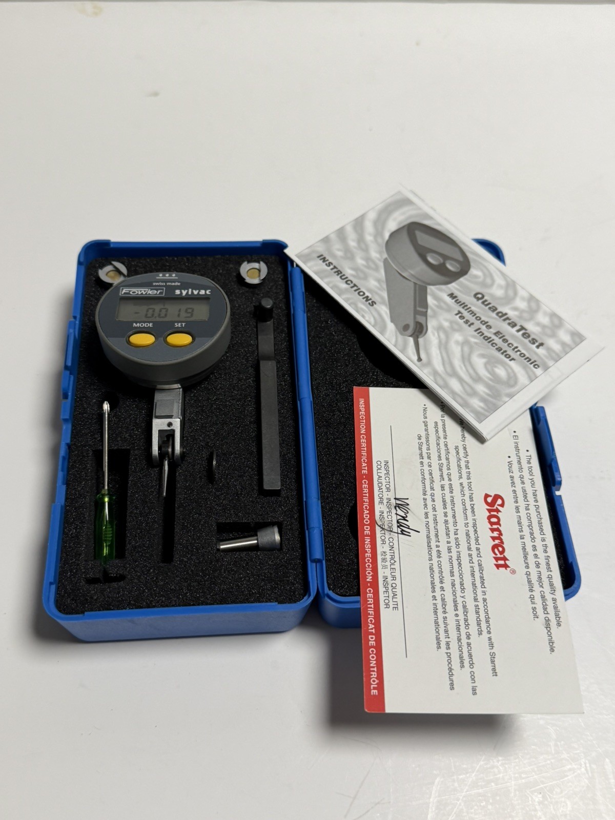 Fowler 54-562-777-0 QuadraTest Multimode Electronic Test Indicator, .040