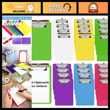 24 Pcs Mini Clipboards 6x9 with Pen Holder - Colorful Plastic Memo Boards picture