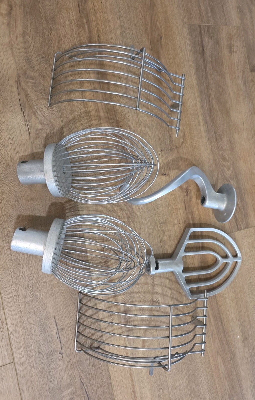 Lot of 4 Commercial 20 Qt Mixer Attachments Whips Paddles Hook Fits Hobart A200