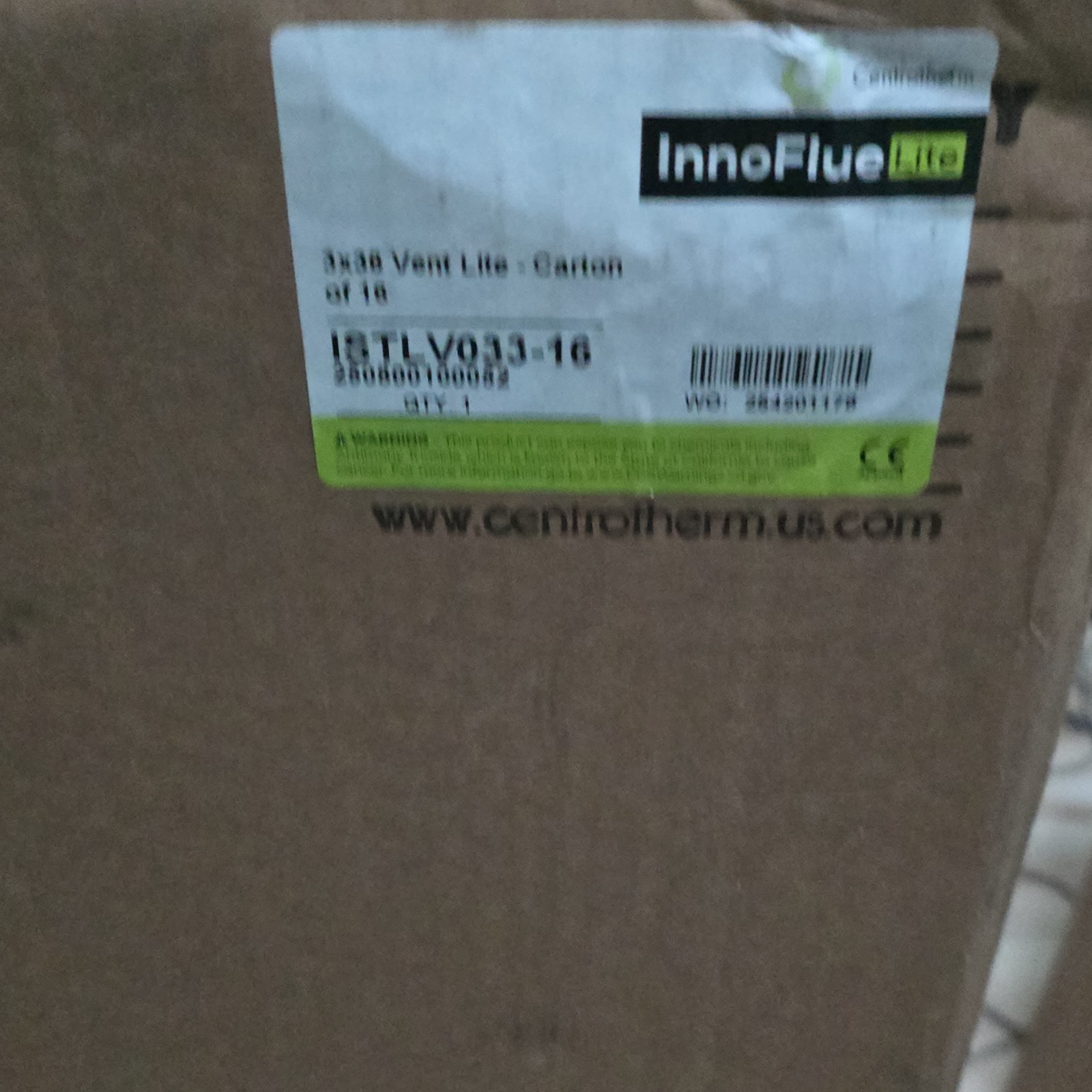 Centrotherm InnoFlue ICRTLVO33-16 3in x 36n PVC Round Straight Vent Pipe White Centrotherm InnoFlue ICRTLVO33-16 3in x 36n PVC Round Straight Vent Pipe White