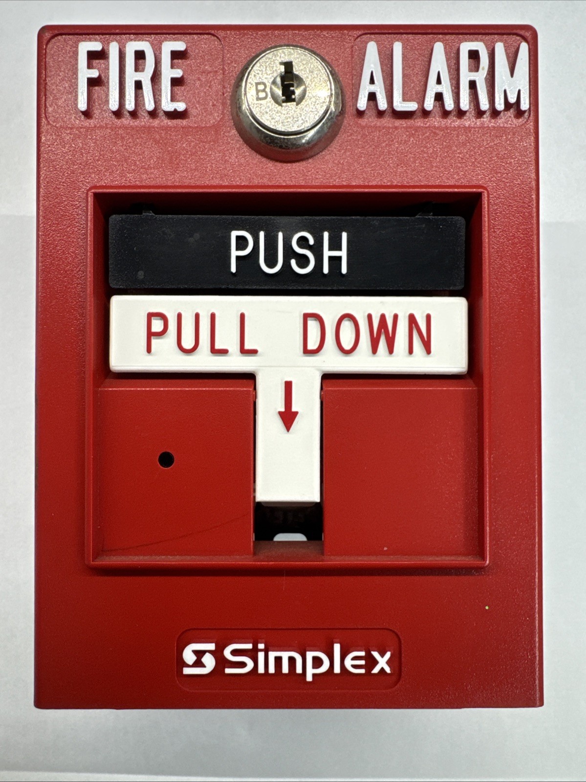 Simplex 4099-9006 IDNet Addressable Fire Alarm Pull Station 596B Push Pull Down Simplex 4099-9006 IDNet Addressable Fire Alarm Pull Station 596B Push Pull Down