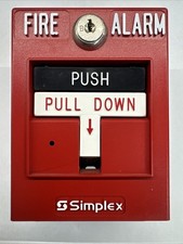 Simplex 4099-9006 IDNet Addressable Fire Alarm Pull Station 596B Push Pull Down picture
