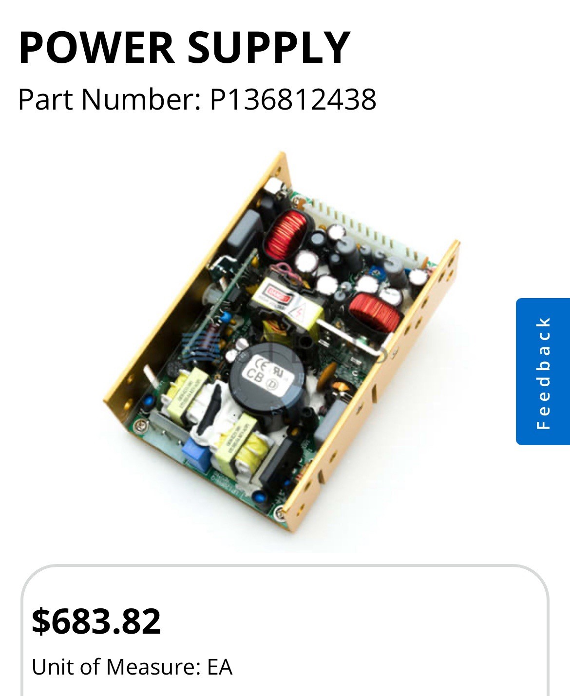 Steris “Power Supply” PN# P136812438