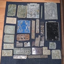 Vintage Circuit Board Lot - Gold/Silver Plated Traces TO-Can Metal Can... picture