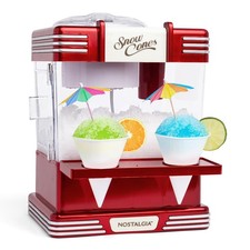Metallic Red Table Top Snow Cone Shaved Ice Machine - Makes 20 Icy Treats picture