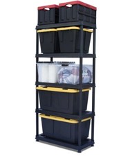 Greenmade Utility Storage Rack Black Total 750 lbs - 150 lbs per shelf picture