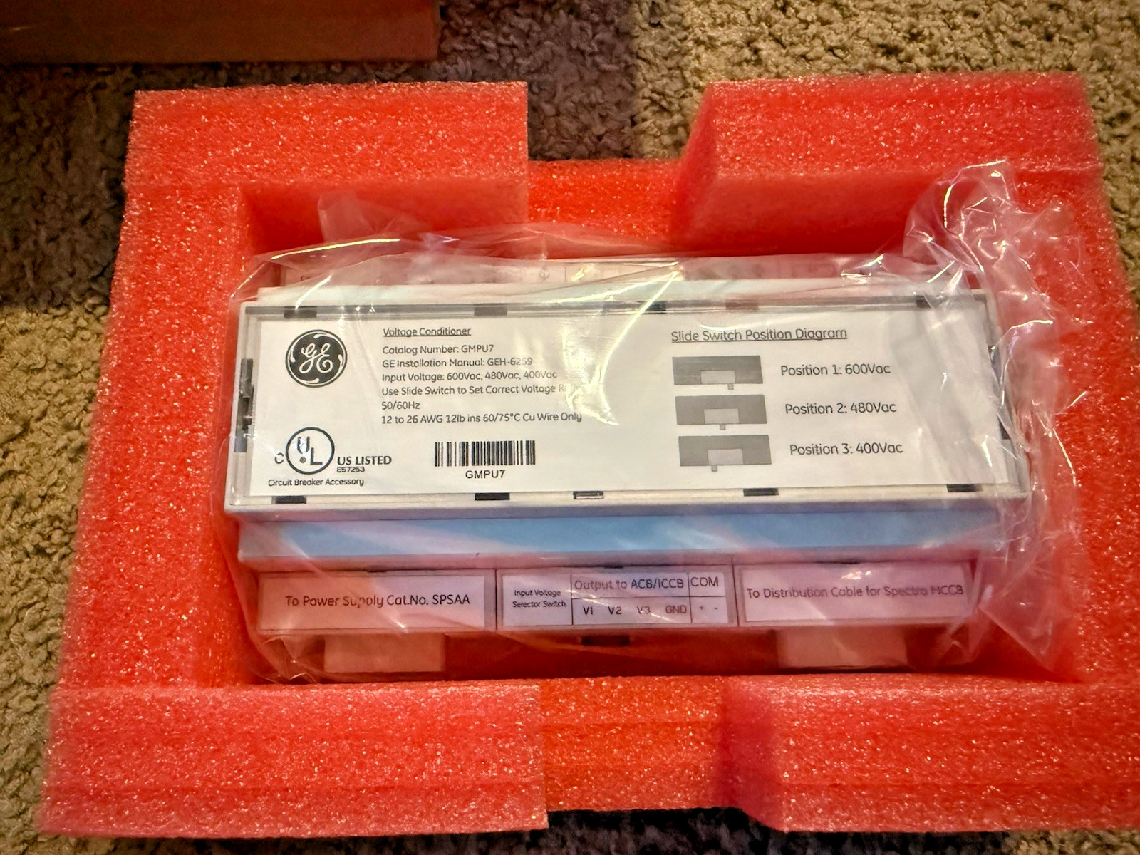 🔥 GE GMPU7 VOLTAGE CONDITIONER 400,480,600V ENTELLIGUARD MICO VERSATRIP