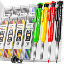 4 Pack Carpenter Pencil with Sharpener, Mechanical Carpenter Pencils picture