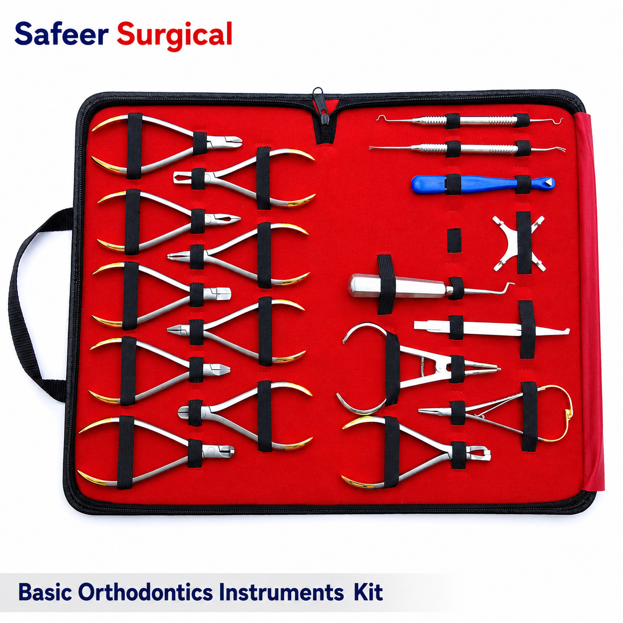 18 Pcs Orthodontic Dental Instruments Kit Pliers Cutters Scalers Stainless Steel
