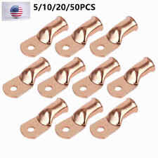 8-4/0 AWG Copper Wire Lugs Ring Terminal Bare Battery Welding Crimp Connectors picture