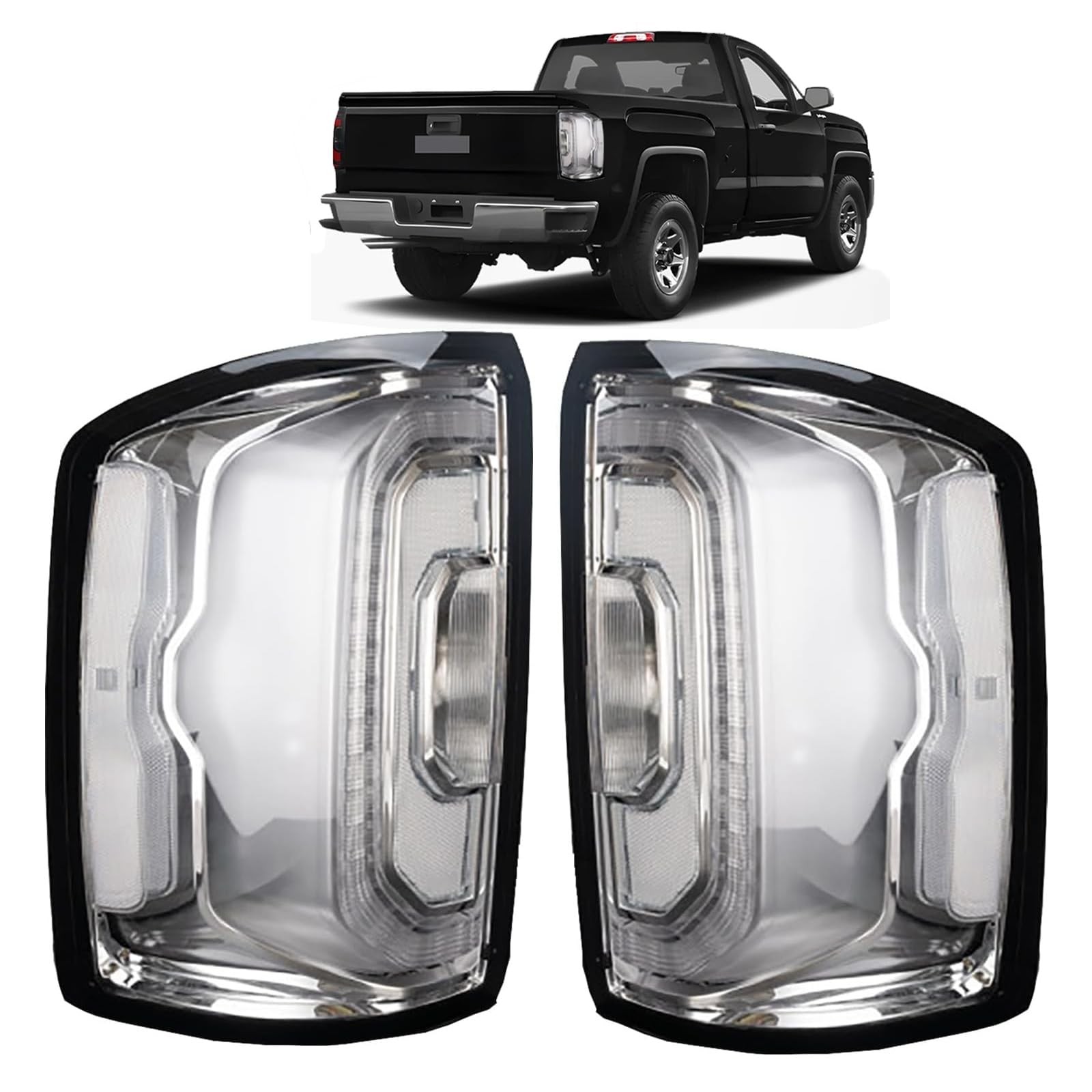 Tail Light Assembly for GMC Sierra 1500 2014-18 GM2800262 Driver Passenger LED