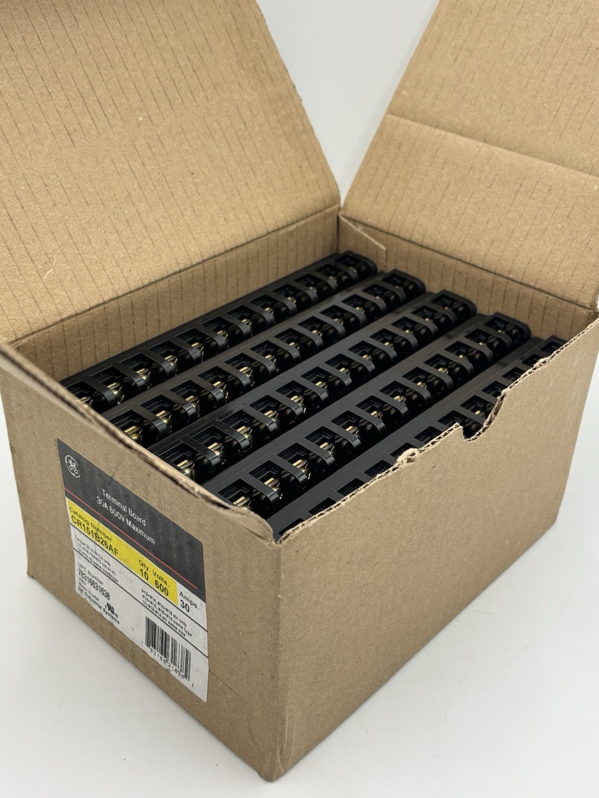 *NEW CASE OF 10 PCS* GE CR151B26AF Terminal Board/Block 30A,600V *SAME DAY SHIP*