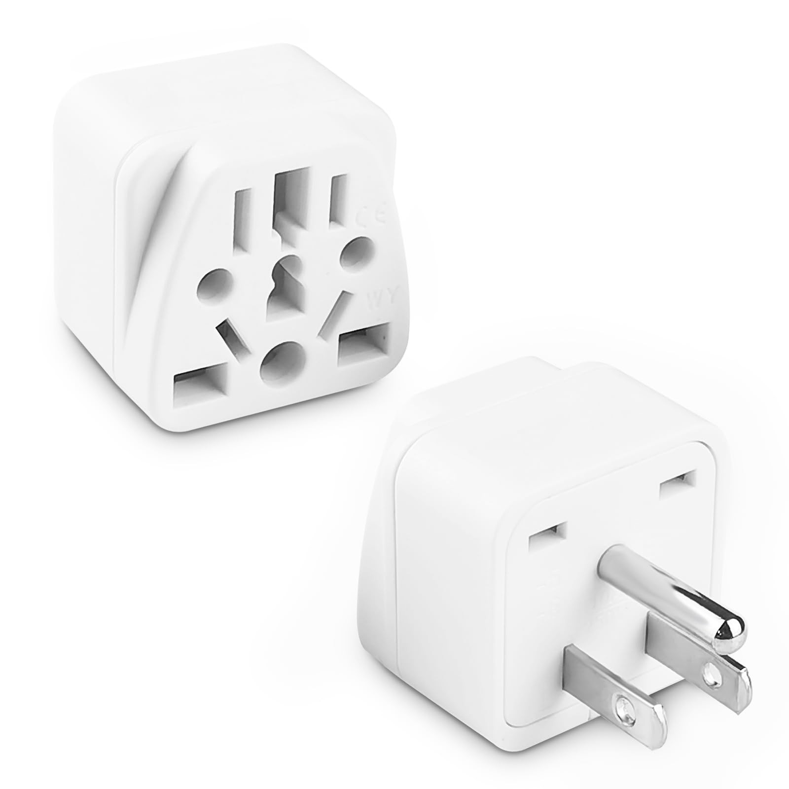 UK to US Plug Adapter,2Pack US Plug Adapter,Universal to American Outlet Plug A