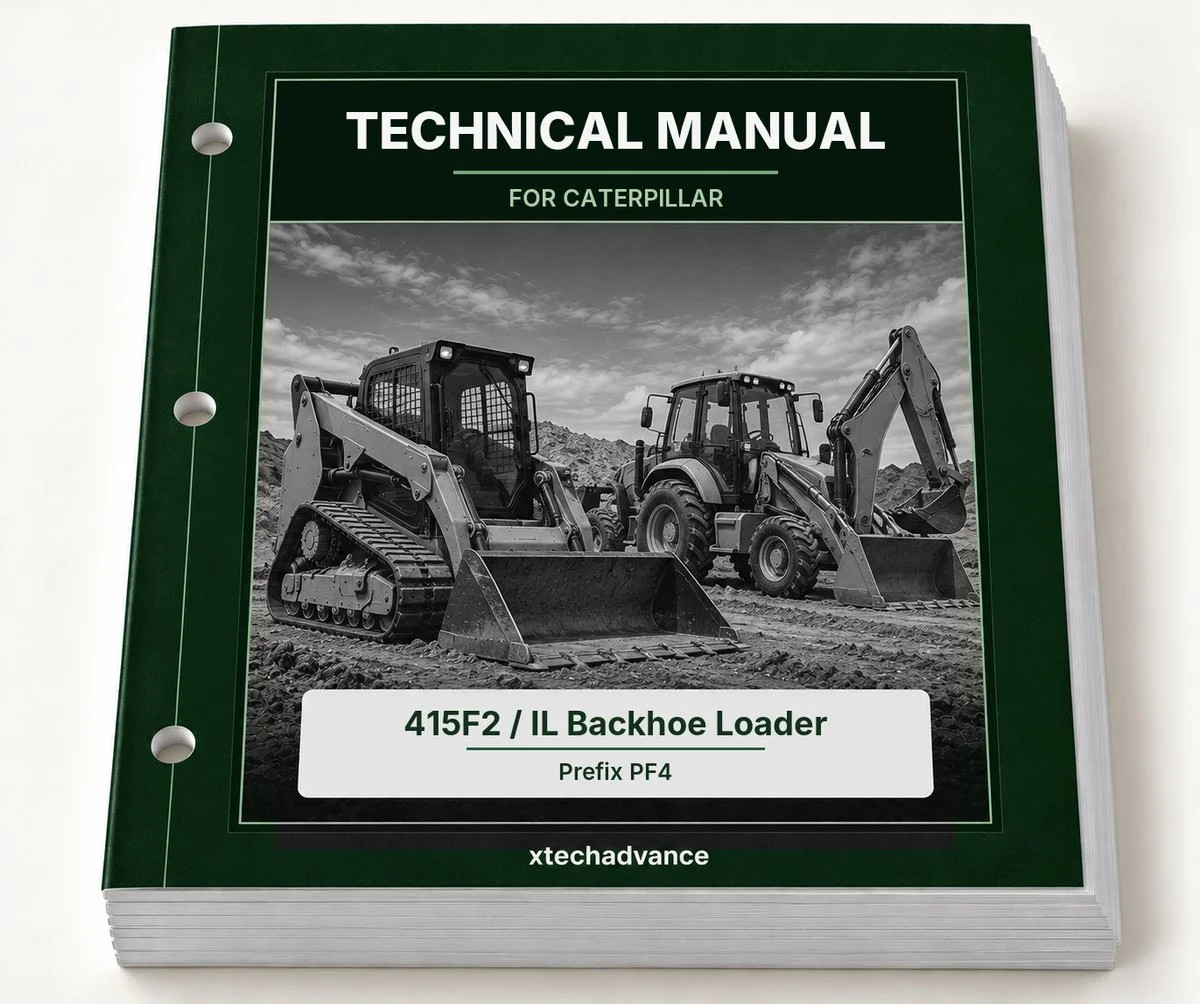 Technical Repair Manual fits Caterpillar 415F2 IL Backhoe Loader Prefix PF4