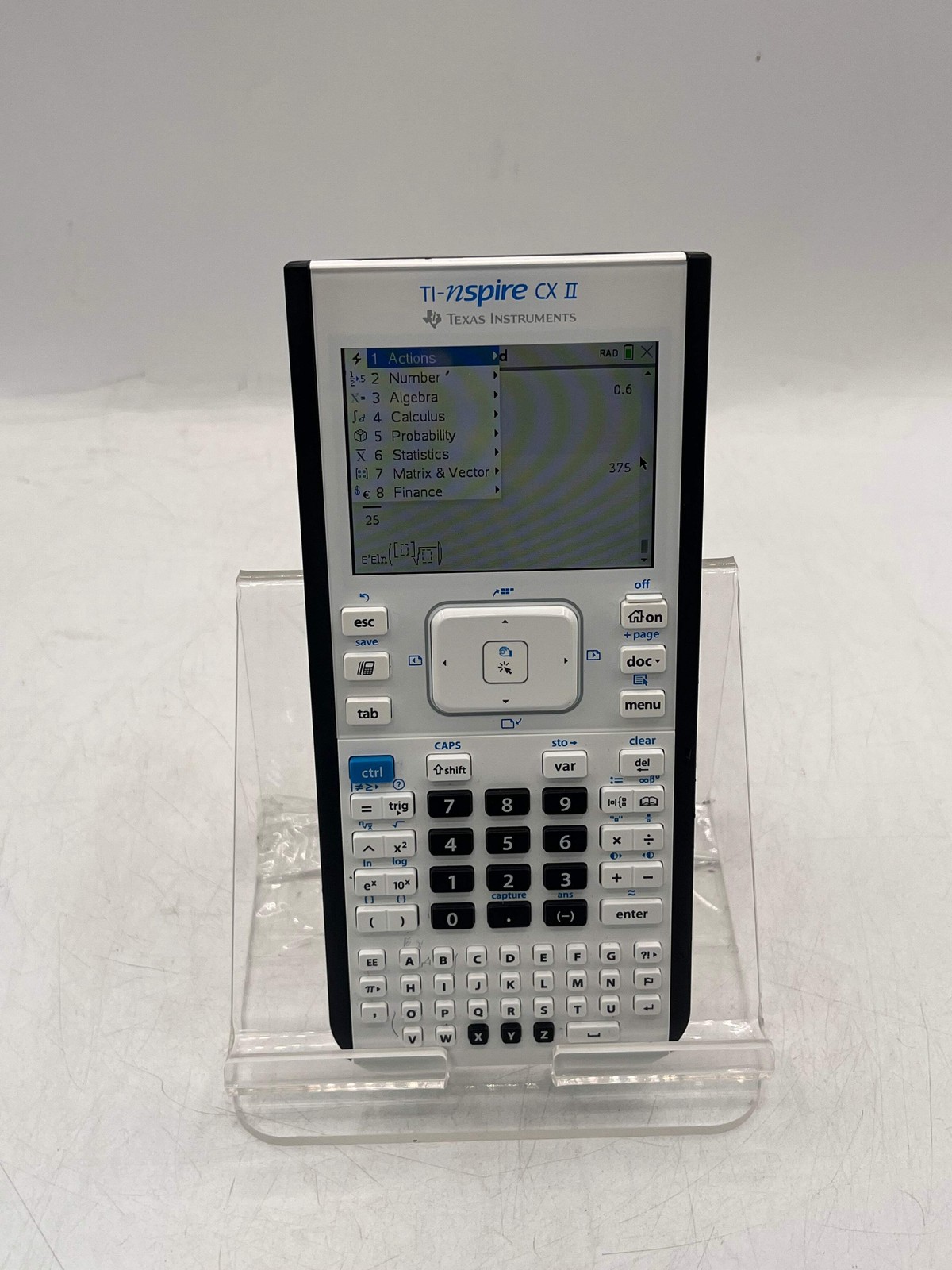 Texas Instruments TI-Nspire TI Nspire CX II 2 White Blue Graphing Calculator